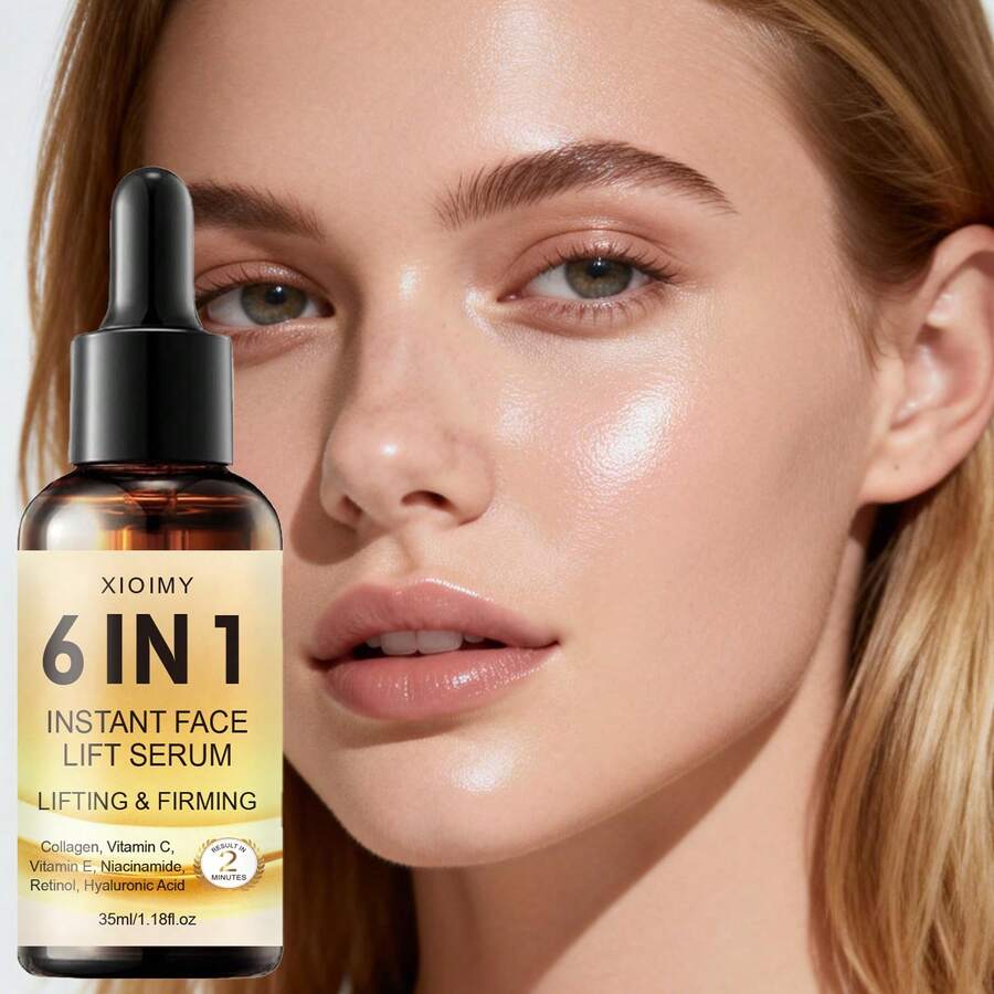 Xioimy 35毫升 6合1 面部保湿紧致精华液，蕴含胶原蛋白、维生素C&E、烟酰胺、视黄醇、透明质酸，滋养所有肤质，令肌肤光滑、水润、细腻。 - 透白色 - 查看 1
