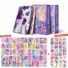 92张洛丽塔风格贴纸套装，粉紫色系一次性收藏，包含暮光闪闪和瑞瑞等热门角色的生动插画，贴纸质感细腻。 - 彩色 - 查看 6