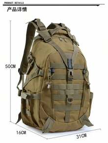 LUPU Mountain Backpack For Camping, Hiking, Outdoor Activities, Multifunctional Travel Backpack, Multipurpose, Relieves Shoulder Pressure, Large Capacity, Multi-Layer Partition, Durable - Black and White - View 2
