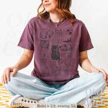 Cats 90s Vintage Tattoo Style Tshirt, Retro  ®   Y2k Kitten Shirt, Cat Lovers Gift, Cute Cat Shirts,Nature Unisex Adult Pet Shirt - trắng - Xem 10