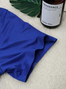 Men's Elegant T-Shirt - 藍色 - 查看 2