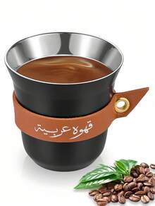 Bộ quà tặng cà phê 3 món, bao gồm 1 bình nước bằng thép không gỉ 400ml và 2 cốc cà phê 80ml, ấm pha cà phê và cốc cà phê kèm vỏ bọc da, cốc giữ nhiệt có nắp vân gỗ, bình nước kim loại du lịch và cốc nước dùng cho năm học mới. - Nhiều màu - Xem 12