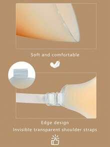 1 件装女士无背隐形提拉文胸，硅胶材质，隐形肩带，适合搭配婚纱、晚礼服、露肩上衣、露背上衣、吊带背心、紧身连衣裙、薄纱上衣、吊带背心套装、新娘送礼会、旅行、派对、鸡尾酒会、婚礼、正式晚宴、慈善活动、毕业典礼、约会之夜、早午餐、音乐节和其他场合。 - 彩色 - 查看 3