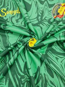 Top da Copa do Mundo de 2026 do Senegal, Tops Esportivos e Roupas Esportivas Externas para Homens e Jovens dos Leões de Teranga, Camiseta Confortável de Gola Redonda e Roupa Esportiva Profissional, Roupa Casual, Adequada para Jogos de Futebol, Treinamento e Fitness, Também um Excelente Presente para Homens e Mulheres - Verde - Visão 3
