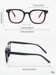 1 chiếc kính thời trang nam, gọng vuông cổ điển mới, đa năng, kiểu dáng thường ngày, unisex, quà tặng ngày lễ, phù hợp để đeo hàng ngày, lái xe, chống nắng. - Nhiều màu - Xem 10