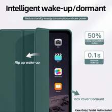 Compatible With IPad 11th Gen Tablet Protective Case, A16 Case, Tri-Fold Tablet Protective Case, Full-Body Drop Protection, Smart Sleep/Wake, Skin-Friendly, Compatible With IPad 10th Gen, 8th Gen 10.2", 9th Gen 10.2", Air 11" (M3), Air 11" (M2), Pro 11" (1st/2nd/3rd/4th Gen), Case - Dark Green - View 5