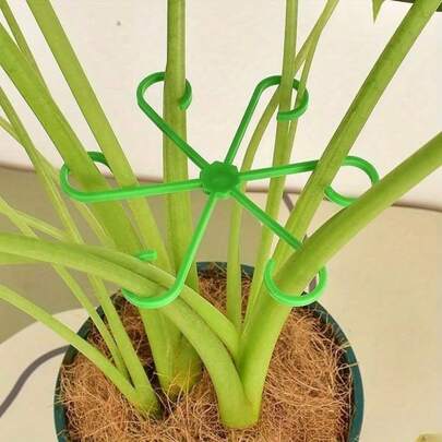 12/8/4pcs Thick Green Plant Support Clips And Bracket System - Adjustable/Outdoor Fixed Holder, Suitable For Snake Plant, Monstera, Hydroponics - Climbing Stems, Vines, Flowering Plants - Special Garden Fixed Bracket For Potted And Soil, Durable Clip System