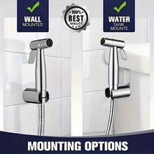 3件套304不锈钢高压淋浴喷头，马桶喷枪，浴室马桶喷枪配件，可调节淋浴喷头套装 - 馬桶伴侶 - 查看 8