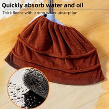 4pcs Mop Socks Broom Cloth Cover With Elastic Bands, Washable Broom Pads Baseboard Cleaner Tool, Multi-Purpose Reusable Mopping Cloth Replacement, Suitable For Pet Hair, Dust, Stains, Windows - A - Xem 4