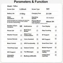 1.28" Round Screen Smart Watch, 180mAh Battery, Wireless Call/Dial, Multiple Sports Modes, Call/SMS Reminder, Music Control, Compatible With IOS/Android - Multicolor - View 10