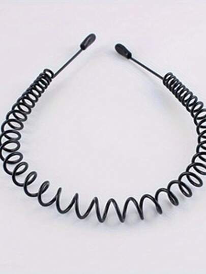2pcs Unisex Iron Hair Hoop, Invisible Sports Minimalist Korean Style Headband, Wave Hair Clip Hair Accessory