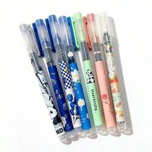 10pcs Random High-Quality Liquid Ink Ballpoint Pens, Smooth Writing, Large Capacity, Black Ink Pens For Office & Study - 10pcs Random - View 3
