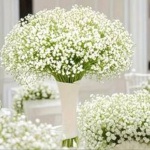 180pcs White Star Flowers, Artificial Bouquet, Suitable For Home Decoration, Tabletop Decoration, DIY Flower Arrangement, Decoration For Weddings And Festival Parties, Indoor And Outdoor Garden Decoration, Weddings, Parties And Room Decoration. - White - View 9