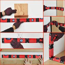 1pc Multi-Functional Folding Level Ruler, High Precision Multi-Angle Measurement, Suitable For Construction, Decoration, Carpentry, Angle Measurement - A - View 6