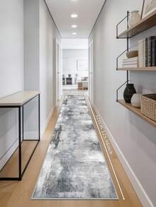 1PC Grey Rugs,Modern Minimalist Style, Crystal Velvet Jelly Base Runner Rug,800gsm, Non-Slip Backing, Area Rug, Mat For Living Room, Carpet For Bedroom, Machine Washable Low-Pile, Kitchen Hallway Dining Office, All-Season - Grey - View 5