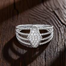 1pc Elegant Wishbone Shaped Zirconia Cuff Ring, Minimalist Luxury Feel, Suitable For Daily Wear, Parties, Recommended Gift - JZ6805 - View 4