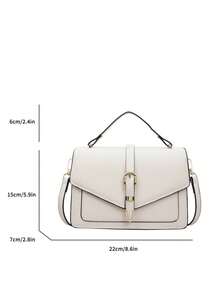 时尚独特高端小众单肩斜挎小方包，适合外出 - 白色 - 查看 4