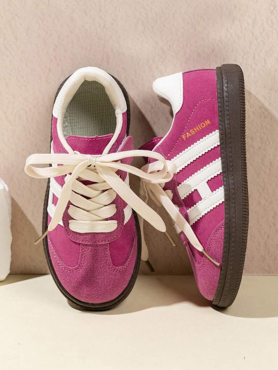 Children's Shoes, New Spring/Autumn Red Board Shoes For Girls, Sports Training Shoes For Boys, Casual Shoes For Older Kids, Random Sole Color Delivery - Hot Pink - View 1