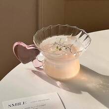 Tách trà hình bướm hồng kèm đĩa lót, họa tiết sọc dọc, tách trà/cà phê cao cấp, thủy tinh chịu nhiệt. - Nhiều màu - Xem 9