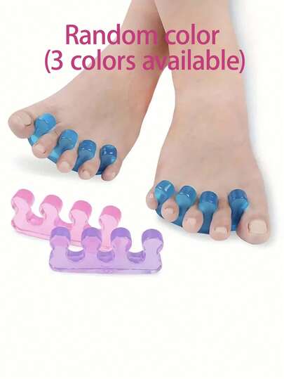 2片装专业美甲凝胶趾甲分离器：完美涂抹指甲油，不留污渍 - 柔软可重复使用，颜色随机，美甲用品，美甲工具，美甲艺术工具，返校季，美甲，美甲贴片工具