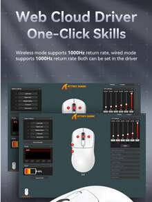 Ratón inalámbrico X3MAX, ratón de juego Bluetooth de 3 modos, ligero y con agujeros, PAW3950 Chicken Eating - Ver 11