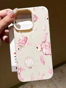 1个白色卡通海龟简约TPU防震手机壳，适用于苹果17、16、15、14、13、12、11 Pro Max - 彩色 - 查看 1