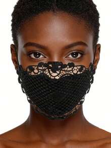 女士性感蕾丝面罩，可调节耳带，美观性感，可水洗重复使用。我们的蕾丝面罩采用轻盈的聚酯纤维制成，确保透气性。 - 彩色 - 查看 7