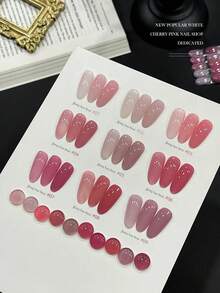 12毫升春夏美甲冰透明裸粉色系列凝胶指甲油胶水百搭多功能美白美甲适用于美甲沙龙和家庭DIY美甲用品 - 彩色 - 查看 5