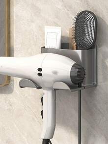 1个/2个装吹风机支架，免钻孔浴室吹风机收纳架，壁挂式吹风机整理架 - 彩色 - 查看 1