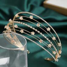 Crystal Star Shaped Bridal Headband, Wedding Hair Accessory - Multicolor - View 2
