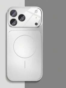 原装大窗口磁吸保护壳，兼容苹果 17 Pro Max/16 Pro Max/15 Pro Max/17 Pro/16/15/14/13/17 Pro Max - 支持无线充电，磨砂表面 - 銀色 - 查看 2