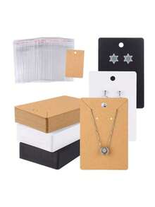 20-200pcs Earring & Necklace Display Stand, Jewelry Organizer & Packaging Cards - Multicolor - View 5