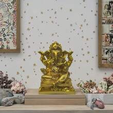 1件金色大象树脂摆件，汽车仪表盘装饰，风水摆件，馈赠亲朋好友 - A款-底座像神 - 查看 9