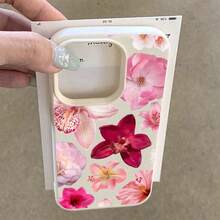 Ốp điện thoại TPU họa tiết chữ thập màu hồng, tương thích với iPhone 16 Pro Max, 15 Pro Max/14/16 Plus/15/13 Pro/12/11/X/XR/XS Max và các dòng khác, bền chắc, chống rơi vỡ, kiểu dáng thời trang. - màu đen - Xem 3