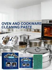 Stainless Steel Cleaning Paste, Kitchen Cookware, Oven Hood Heavy Grease Remover, Rust Removal Cleaning Paste - Multicolor - View 8