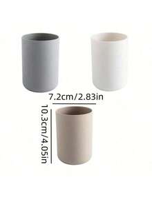 1 pieza Vaso de enjuague de unicolor simple, Vaso portacepillos de plástico básico, Vaso de baño minimalista, Accesorio de baño - Multicolor - Ver 11