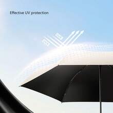 1 pieza Paraguas compacto y portátil con protección UV, paraguas plegable para sol/lluvia para mujeres - Multicolor - Ver 4