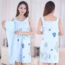 Lightweight Sleeveless Bathrobe, Quick-Drying Towel Wrap Dress For Adults, Suitable For Summer Bathing - Multicolor - View 4