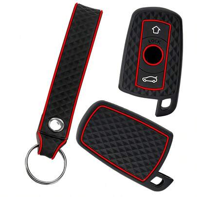غطاء سيليكون لمفتاح السيارة لحماية مفتاح BMW E60 E61 E70 E81 E87 E90 E91 E92 X1 X5 X3 1 3 5 6 Series