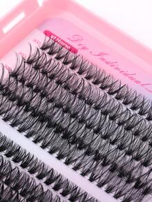 High Quality Soft Eyelash Extension DIY Kit, 570 Clusters D-Curl Thick & Voluminous Individual Lashes 10-18mm Mixed, Eyelash Clusters, False Eyelashes, Individual False Eyelashes - View 3