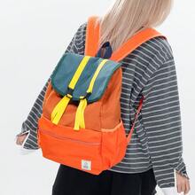 1pc, 31cm*16cm*43cm Nylon Large Capacity Backpack, Fashion Student Bookbag, Casual Travel Bag, Suitable For School, Commute, Vacation, Hiking, Travel, Gift - Color - View 2