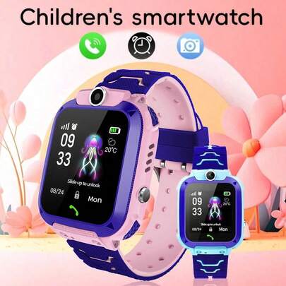 SIMSONLAB 2026 Mejor regalo, Reloj inteligente para niños con seguimiento de ubicación, conectividad telefónica, cámara frontal, grabación de fotos/vídeos, recordatorio de llamadas, reloj, temporizador, buscador de dispositivos, correa cómoda, opciones multicolor, buscador de teléfono