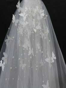 1pc Chiffon Butterfly Party Headpiece, Single Party Headband, Suitable For Photography, Makeup, Bridal Wedding, All Seasons - Multicolor - View 3