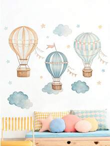 Children's Balloon Decorations Self-Adhesive Wall Stickers For Girls Bedroom Home Wall Art Paper Background Bedroom Decor - Multicolor - View 4