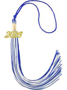 Graduation Tassel 2026 For Grad Cap And Graduation Ceremony Accessory Decoration Handmade DIY Tassels, 2026 Tassels For Graduation Pendants, Tassels For Graduation Caps, Bachelor's Bags, And Keychains,Graduation Tassel For Photography Prop Graduation Tassel Gift For Classmates - Blue and White - View 8