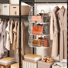 X-Cosrack 3 Tier Foldable Closet Organizer, Clothes Shelves With 5 S Hooks, Wall Mount&Cabinet Wire Storage Basket Bins, Clothing Sweaters Shoes Handbags Clutches Accessories-White Patent Design - 白色 - 查看 8
