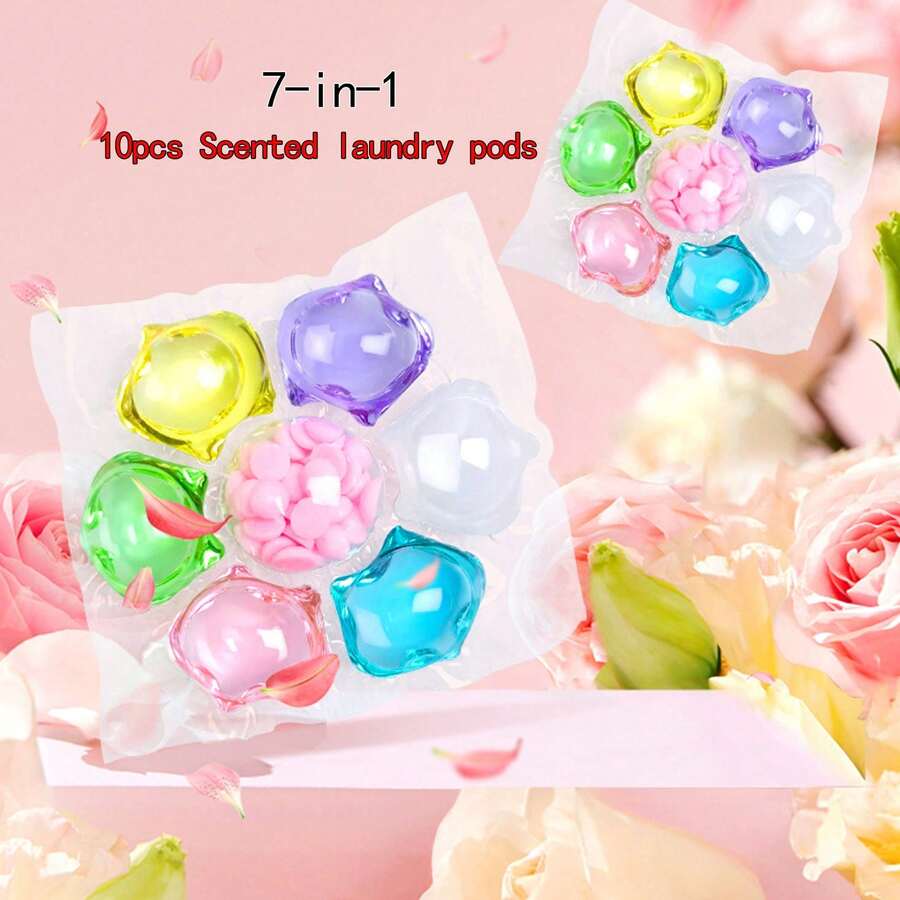 1/30/50个装 7合1浓缩香氛洗衣球,5合1香氛,强力去污,适用于可见和不可见污渍,兼容所有洗衣机 - 液體 - 查看 1