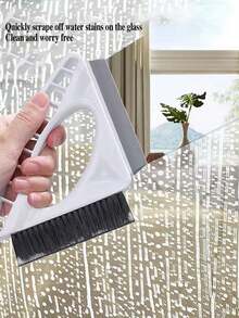 1件装二合一窗槽清洁刷带刮刀 | 手持式缝隙除尘刷，适用于窗槽、浴室和厨房缝隙 - 多色 - 查看 5