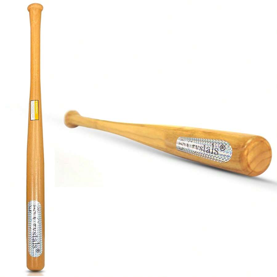 Crystals Wooden Baseball Bat Training Practice Softball Bat Solid Wood Sports Bat 29 Or 33 Inches - Brown 84CM - View 1