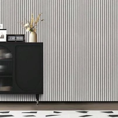 Fashionable Striped Wallpaper: New Chinese Style, Suitable For Dining Room, Bedroom Or Living Room - Waterproof, Removable, Suitable For Furniture Makeover